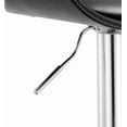 thumbnail image 4 of Contemporary Black PU Leather Swivel Bar Stool with Adjustable Height & Padded Ergonomic Back - Modern Kitchen Counter & Home Bar Furniture (33"-42" Height), 4 of 7