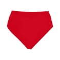 thumbnail image 5 of Conairie Bikini Bottoms Womens Solid Color High Waisted Full Coverage Swimsuit Lightweight Ruched Scrunch Bathing Suit Bottom Red XXL, 5 of 6