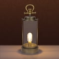 thumbnail image 2 of Alpine Corporation Vintage Metal and Glass Lantern with Warm White LED- Large, 2 of 4