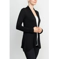 thumbnail image 2 of Anne Rose Open Front Long Sleeve Embroidered Back Jersey Cardigan by Curated Brands, 2 of 5