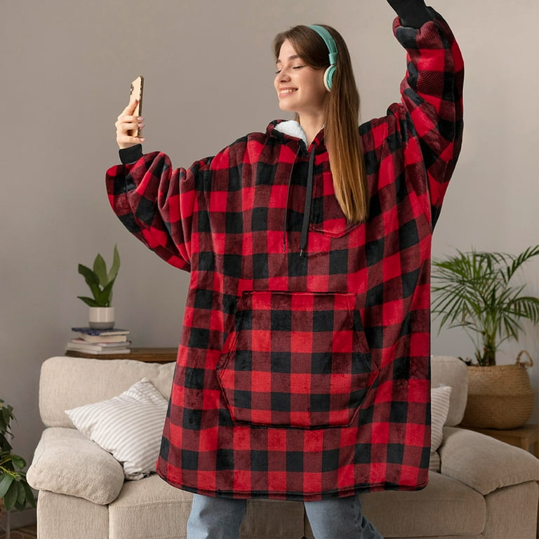  Safdie Wearable Hoodie Blanket in Red & Black Plaid, Oversized Hoodie  Blanket, Adult Wearable Blanket, Snuggle Blanket Hoodie, Sweatshirt Blanket,  Big Hoodie Blanket, Unique Birthday Gifts Co. : Home & Kitchen