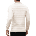 thumbnail image 5 of Men's Zip-Collar Stretch Cotton-Blend Thermal Pullover, Modern Fall/Winter Streetwear Layering Top, 5 of 7