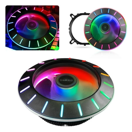 RGB CPU Cooler - 130mm High Air Flow RGB Case Fan, Computer Cases CPU Coolers and Radiators,28dB(A) Low Noise Hydraulic
