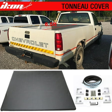 Bed Pickup Cover - Fits 98-00 CHEVY GMC C/K Pickup 6.5 ft 78in Bed Lock Soft Tri-Fold Tonneau Cover