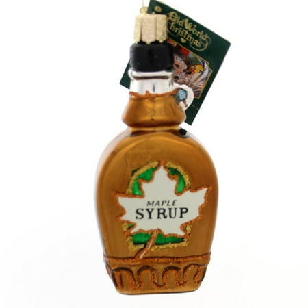 Old World Christmas MAPLE SYRUP Glass Delicious Pancakes Waffles (Best Maple Syrup In The World)