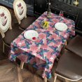 thumbnail image 2 of White Butterfly Red Blue Leaf Pattern Rectangle Tablecloth 60"x102",Waterproof Polyester Rectangle Table Cloth, Wipeable Spillproof Polyester Tablecloth for Dining, Camping, Indoor and Outdoor, 2 of 6