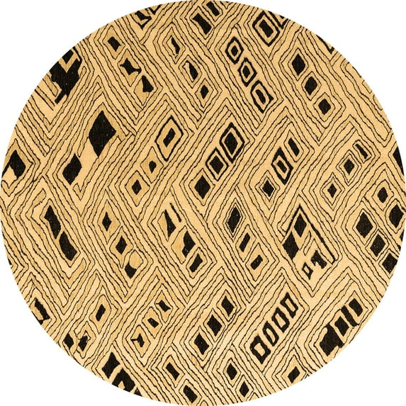 Ahgly Company Indoor Round Solid Brown Modern Area Rugs, 3' Round