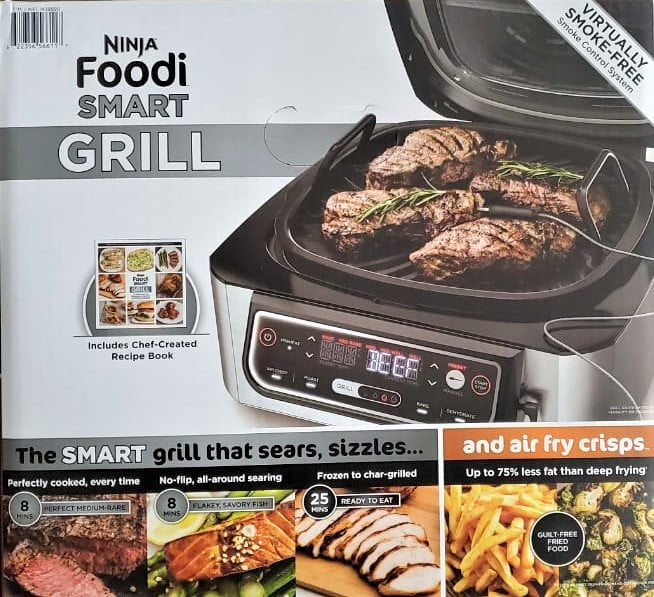 Buy Ninja 1760 Watt Foodi Smart Grill with Recipe Book Online at Lowest