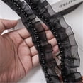 thumbnail image 4 of Yazoeia 20 Yards Pearl Trimming Lace Ribbon, 3.5cm Width Beaded Pearl Trimming Lace Ribbon for Bridal Wedding Decorations, Trimmings Edging Fabric Applique Sewing Ribbon DIY Crafts Decor, 4 of 7