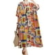 thumbnail image 1 of Nuevo vestido de lino de algodón para mujer de moda con cuello en O bolsillos de manga corta con est Abody 6, 1 of 7