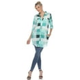 thumbnail image 5 of White Mark Women's Light Weight Plaid Print Tunic with Pockets, 5 of 6