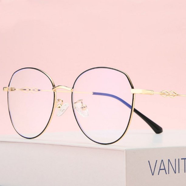 Gafas de miopía Retro irregulares rómbicas con espejo plano, montura de gafas antiluz azul para hombres y mujeres