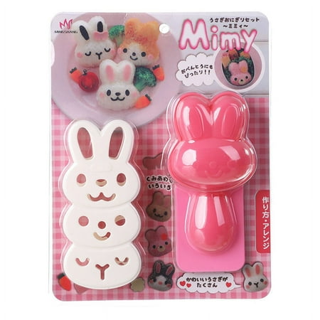 

ZPAQI Onigiris Molds Rice Ball Mold Makers Plastic Material Bunny Animal Shaped