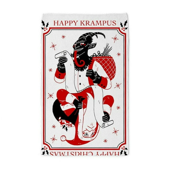 CafePress - Happy Christmas Krampus - Tea Towel