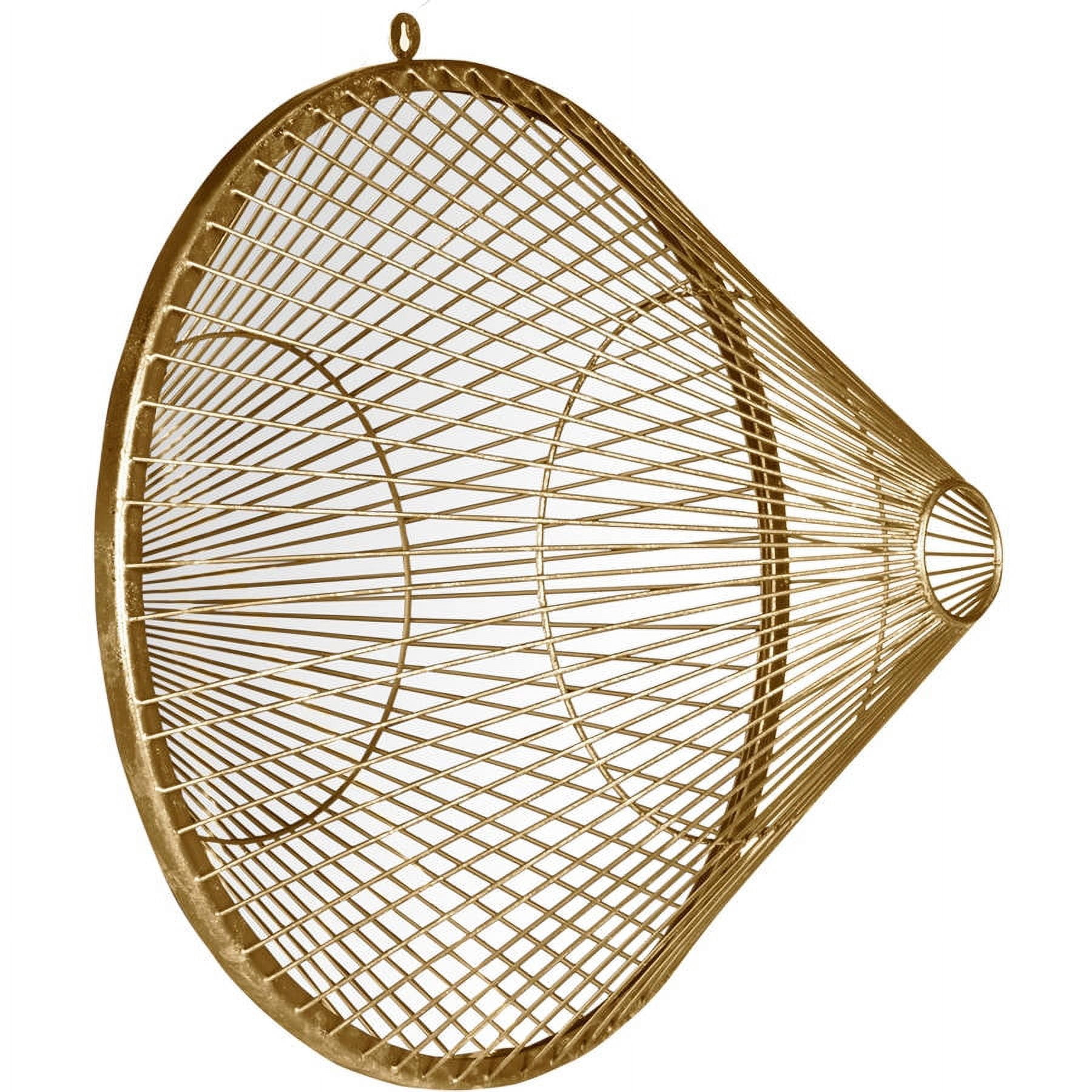 SAFAVIEH Gemini 3D Cone Wall Mirror, Gold