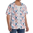 thumbnail image 2 of Fotbe American Gnomes Camisa Estampada de Manga Corta para Hombre, Casual de Verano, Estilo Playero, Sin Arrugas-X-Large, 2 of 5