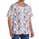 thumbnail image 2 of Fotbe American Gnomes Camisa Estampada de Manga Corta para Hombre, Casual de Verano, Estilo Playero, Sin Arrugas-4X-Large, 2 of 5