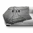 thumbnail image 3 of Black and White Soft Flannel Fleece Throw Blanket, Old Wooden Pier on the Sea Dramatic Sky Heavy Clouds Rainy Weather, Cozy Plush for Indoor and Outdoor Use, 70" x 90", Black and White, by Ambesonne, 3 of 6