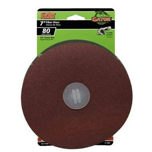 Disco de lijado Ali Industries 3081 de 7 pulgadas x 2,2 cm, grano 80, paquete de 3