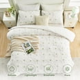 thumbnail image 3 of Juego de edredón VIVILINEN de tamaño completo para niñas con diseño floral, 3 of 7