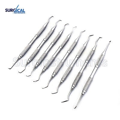 - 8 Goldman-Fox Curettes & Scalers Set Dental Instruments