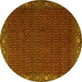 thumbnail image 1 of Ahgly Company Machine Washable Indoor Round Persian Yellow Traditional Area Rugs, 7' Round, 1 of 4