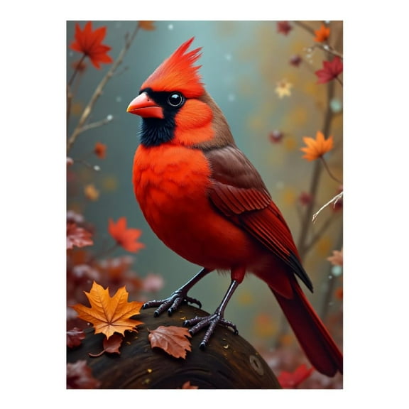 Diamond Art Kit for Adults, Classic Cardinal Bird Red Print No.38 Diamond Painting for Adults Beginners, 5D DIY Diamond Art Painting Kits, Colorful Diamond Painting Craft for Home Decor 12x16