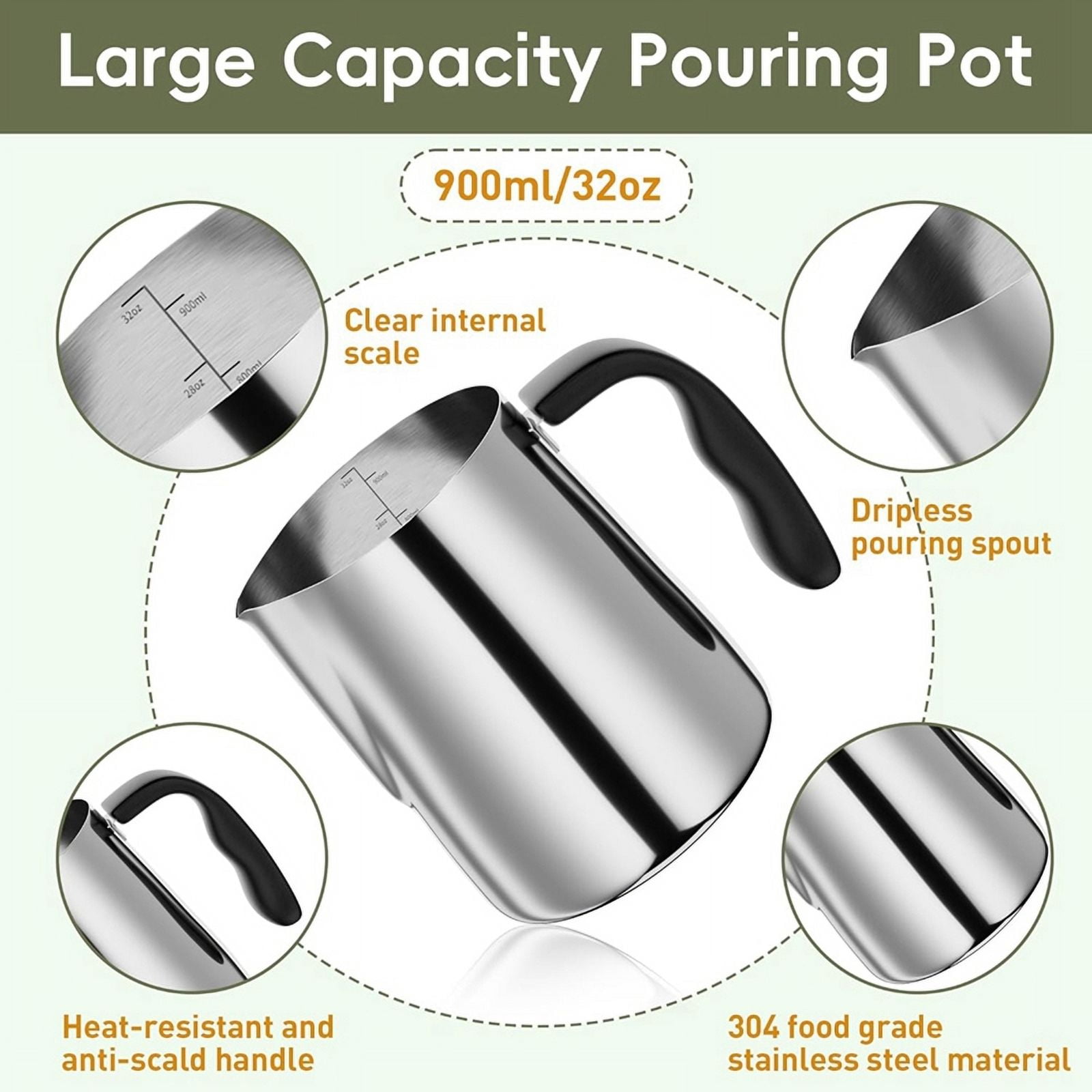 Candle Making Kit with Hot Plate, Candle Making Supplies with Wax Melting Pot, Stirring Spoon, Anti-Scalding Pad,US Plug