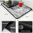 thumbnail image 2 of Coffee Mat, Coffee Bar Mat Hide Stain Absorbent Rubber, Quick Drying Mat Fit Under Coffee Maker, Kitchen Counter Pad with Non-slip Rubber Backed (12''x19''), 2 of 5