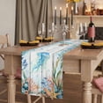 thumbnail image 2 of Table Runners 72 Inches Long Dress Scarves, Jellyfish Coastal Farmhouse Kitchen/Dining Table Runner, Coffee Tablerunners, Summer Nautical Starfish Coral Grey Wooden 16x72 Inch, 2 of 9