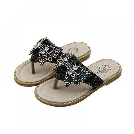 

Children Flip Flops Bow Rhinestones Princess Slippers Summer Outdoor Slippers Sandals