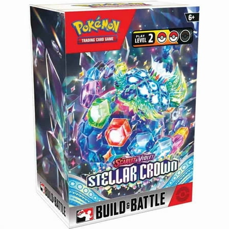 Pokemon Scarlet & Violet Stellar Crown Build & Battle Box (4 Booster Packs & Promo Card)
