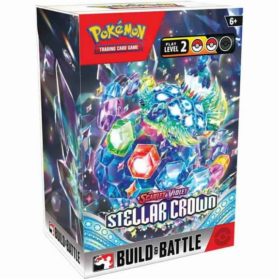 Pokemon Scarlet & Violet Stellar Crown Build & Battle Box (4 Booster Packs & Promo Card)