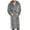 Gray, variant on JTieacloth Big & Tall Nightshirt Mens Bathrobe Autumn Winter Flannel Pajamas Loose Zippered Thick Nightgown Lounging Suit Black