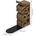 thumbnail image 2 of MyGift 2 Piece Rustic Burnt Wood Tabletop Bookends, Brown, 2 of 7