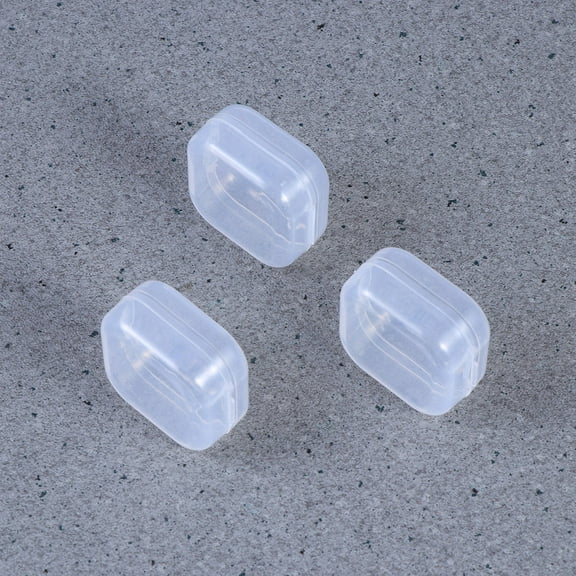 LOLIPPYY 24-Pack Clear Rectangular Plastic Containers for Ornaments White Storage Boxes for Travel and Home Use