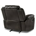 thumbnail image 4 of Lexicon Bastrop Traditional Faux Leather Gel Glider Reclining Chair in Brown, 4 of 5