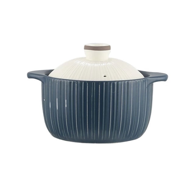 Home Cooking Pot Ceramic High Temperature Resistant Soup Casserole 1.8L/2.5L Porridge Stew Pot with Lid