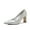 Silver, variant on Woobling Womens Dress Shoes Chunky Heeled Pump Slip On Pumps Comfort High Heels Women Fashion Block Wine Red 7.5