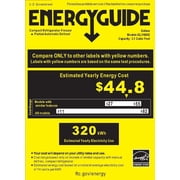 Galanz 3.1 Cu Ft Mini Fridge with Freezer – Black, Energy Star, Two-Door Compact Refrigerator