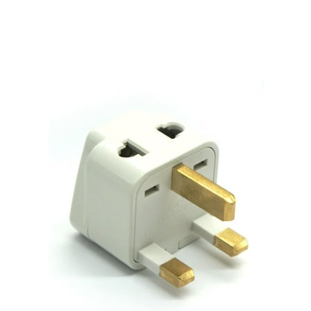 Uk Mains Plug Adaptor - Tmvel Grounded Universal 2 in 1 Plug Adapter Type G for United Kingdom, UK, Hong Kong, Singapore & more - High Quality - CE Certified - RoHS Compliant