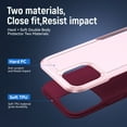 thumbnail image 2 of for iPhone 11 Pro Max Case, Phone Case Heavy Duty 2 in 1 Full Body Rugged Shockproof Hybrid Hard PC Soft TPU Bumper Drop Protective Girls Women Boy Men Covers for iPhone 11 Pro Max, Pink+Rose, 2 of 7