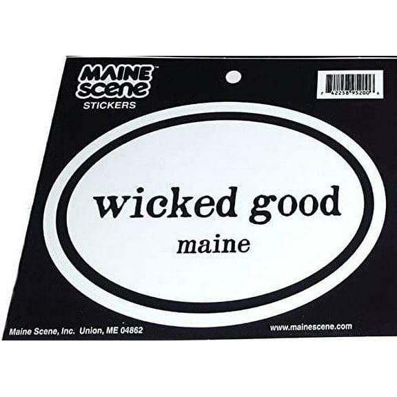 Wicked Good Maine Decal Bumper Sticker, Euro Oval