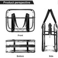thumbnail image 5 of Clear Cosmetics Bag Transparent Tote Bag Thick PVC Zippered Toiletry Carry Pouch Waterproof Makeup Artist Large Bag Diaper Shoulder Bag Beach Bag, 5 of 5