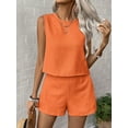 thumbnail image 2 of MORTTIC Women's Summer 2-Piece Outfits, Casual Crewneck Sleeveless Tank Tops and Shorts Lounge Matching Sets, XL, 2 of 4