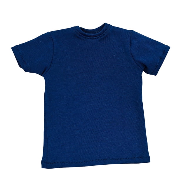 Ropa para figuras de acción 1/6, ropa para muñecas BJD, camiseta mini, accesorio, modelo, disfraz, moda superior para figuras coleccionables de 12 azul