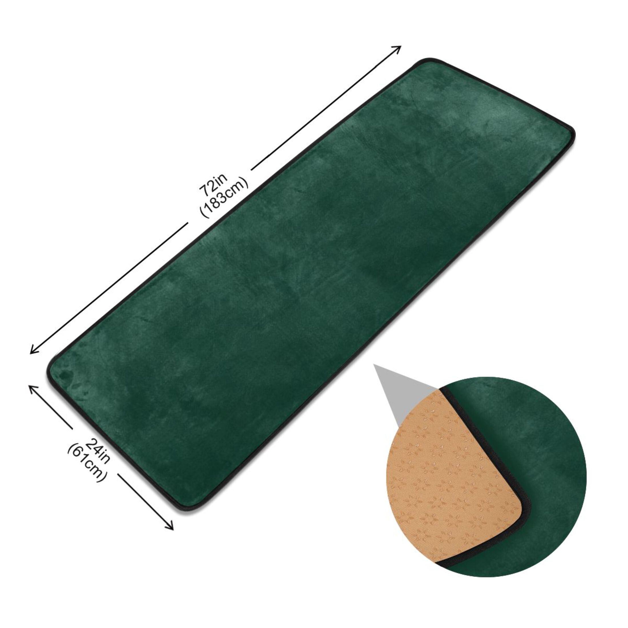 Ryvnso Dark Green Paint Hallway Runner Rugs Floor Carpet Non Slip Entryway Mat 2' x 6'