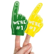 Team Spirit Colors Football Sports "We're #1" Mini 5" Foam Fingers, 2 CT