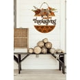 thumbnail image 3 of Eveokoki Happy Thanksgiving Hanging Sign Front Door Decor Fall Decorative Wooden Signs Rustic Porch Decoration for Home Office Garden Farmhouse 12 Inch, 3 of 6