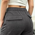 thumbnail image 4 of EnJoCho Girls Cargo Jogger Sweatpants Elastic High Waist Wide Leg Soft Cotton Loose Stretch Multi Pocket Trousers For Kids Outdoor Sports School Active Casual Wear, 4 of 9